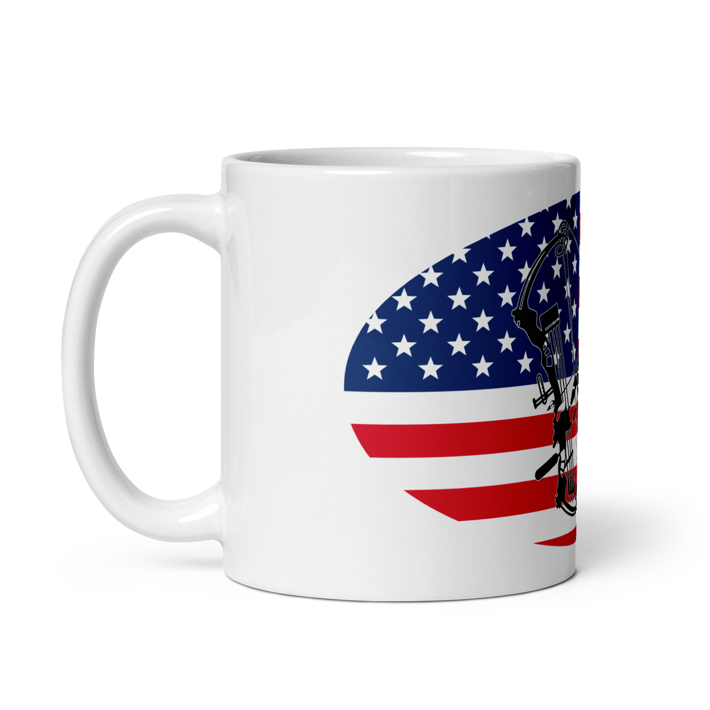 American Archery White glossy mug